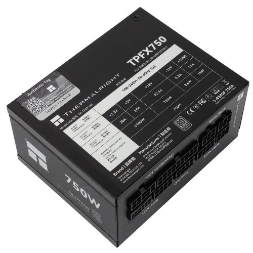 Купить Блок питания Thermalright TPFX-750 750W (TR-TPFX 750) Black с проверкой совместимости: обзор, характеристики, цена в Киеве, Днепре, Одессе, Харькове, Украине | интернет-магазин TELEMART.UA фото