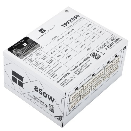 Купить Блок питания Thermalright TPFX-850 850W (TR-TPFX 850W) White с проверкой совместимости: обзор, характеристики, цена в Киеве, Днепре, Одессе, Харькове, Украине | интернет-магазин TELEMART.UA фото
