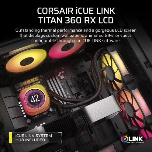 Купить Уценка готовая сво Corsair iCUE LINK TITAN 360 RX LCD (CW-9061023-WW) Black (Следы установки, 762817) с проверкой совместимости: обзор, характеристики, цена в Киеве, Днепре, Одессе, Харькове, Украине | интернет-магазин TELEMART.UA фото