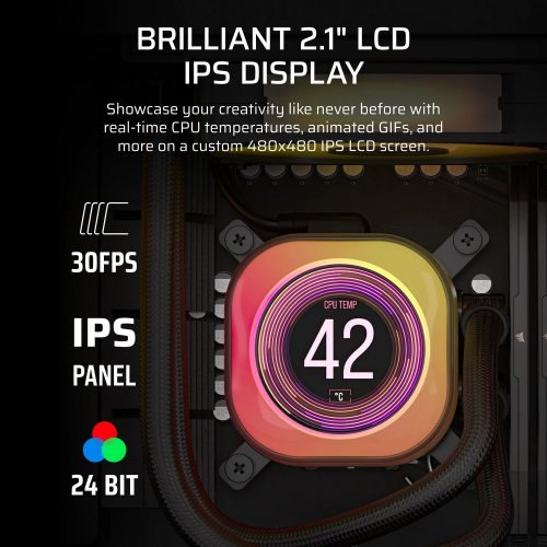 Купить Уценка готовая сво Corsair iCUE LINK TITAN 360 RX LCD (CW-9061023-WW) Black (Следы установки, 762817) с проверкой совместимости: обзор, характеристики, цена в Киеве, Днепре, Одессе, Харькове, Украине | интернет-магазин TELEMART.UA фото