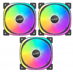 Набір кулерів для корпусу PCCooler EF120 ARGB 3 in 1 Black