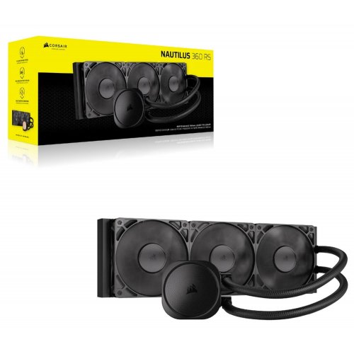 Купить Уценка готовая сво Corsair NAUTILUS 360 RS (CW-9060089-WW) Black (Следы установки, 762837) с проверкой совместимости: обзор, характеристики, цена в Киеве, Днепре, Одессе, Харькове, Украине | интернет-магазин TELEMART.UA фото