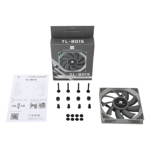 Кулер для корпуса Thermalright TL-8015 Grey купити з перевіркою сумісності: огляд, характеристики, ціна у Києві, Львові, Вінниці, Хмельницькому, Івано-Франківську, Україні | інтернет-магазин TELEMART.UA фото