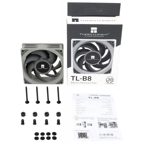 Купить Кулер для корпуса Thermalright TL-B8 Grey с проверкой совместимости: обзор, характеристики, цена в Киеве, Днепре, Одессе, Харькове, Украине | интернет-магазин TELEMART.UA фото