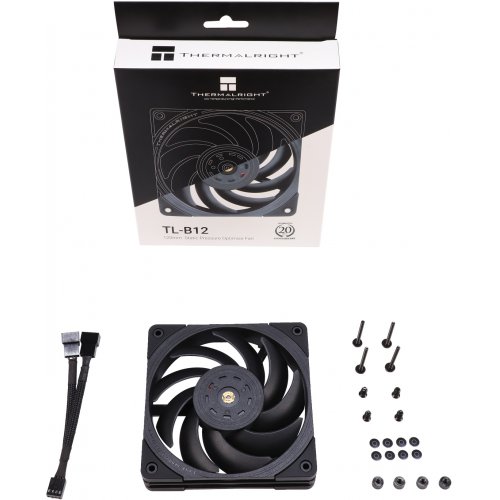 Купить Кулер для корпуса Thermalright TL-B12 Black с проверкой совместимости: обзор, характеристики, цена в Киеве, Днепре, Одессе, Харькове, Украине | интернет-магазин TELEMART.UA фото