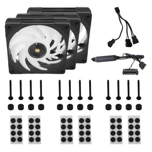Купить Набор кулеров для корпуса Thermalright TL-B12-S 3 in 1 Black с проверкой совместимости: обзор, характеристики, цена в Киеве, Днепре, Одессе, Харькове, Украине | интернет-магазин TELEMART.UA фото