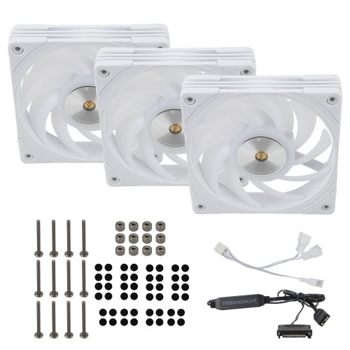 Набір кулерів для корпусу Thermalright TL-B12-S 3 in 1 White купити з перевіркою сумісності: огляд, характеристики, ціна у Києві, Львові, Вінниці, Хмельницькому, Івано-Франківську, Україні | інтернет-магазин TELEMART.UA фото