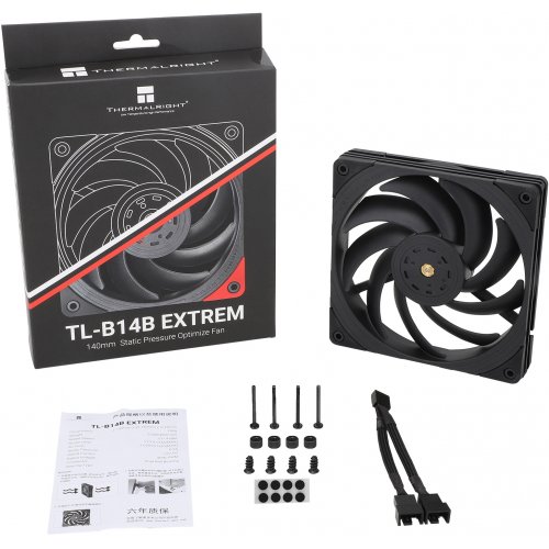 Кулер для корпуса Thermalright TL-B14 Extrem Black купити з перевіркою сумісності: огляд, характеристики, ціна у Києві, Львові, Вінниці, Хмельницькому, Івано-Франківську, Україні | інтернет-магазин TELEMART.UA фото