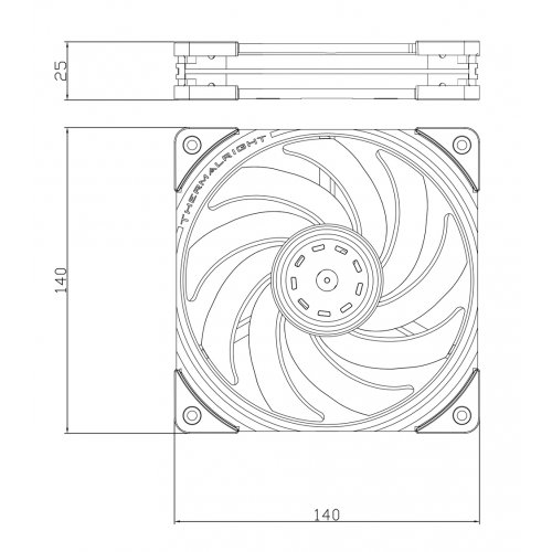 Купить Кулер для корпуса Thermalright TL-B14 Extrem White с проверкой совместимости: обзор, характеристики, цена в Киеве, Днепре, Одессе, Харькове, Украине | интернет-магазин TELEMART.UA фото