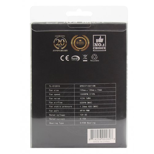 Купить Кулер для корпуса Thermalright TL-C12015 Grey с проверкой совместимости: обзор, характеристики, цена в Киеве, Днепре, Одессе, Харькове, Украине | интернет-магазин TELEMART.UA фото