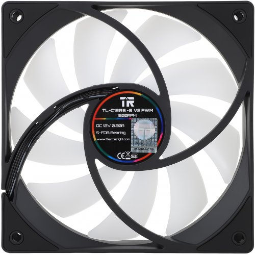 Кулер для корпуса Thermalright TL-C12R-S V2 Black купити з перевіркою сумісності: огляд, характеристики, ціна у Києві, Львові, Вінниці, Хмельницькому, Івано-Франківську, Україні | інтернет-магазин TELEMART.UA фото