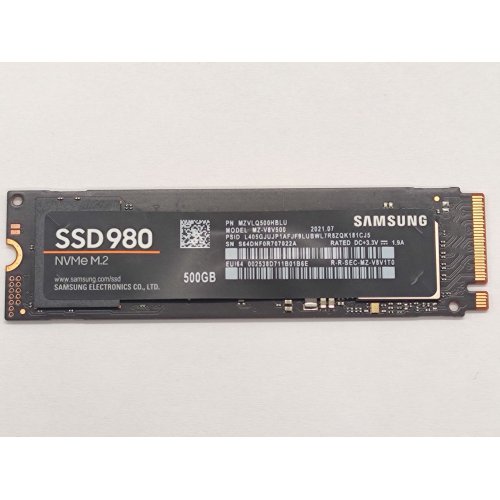 Ssd-диск Samsung 980 V-NAND MLC 500GB M.2 (2280 PCI-E) NVMe 1.4 (MZ-V8V500BW) (Відновлено продавцем, 762891) купити з перевіркою сумісності: огляд, характеристики, ціна у Києві, Львові, Вінниці, Хмельницькому, Івано-Франківську, Україні | інтернет-магазин TELEMART.UA фото