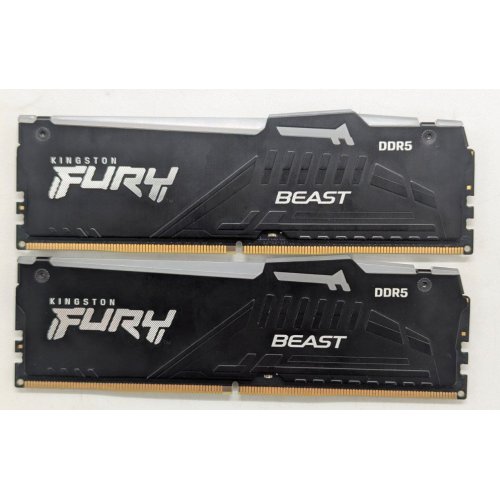 Купить Озу Kingston DDR5 32GB (2x16GB) 6000Mhz FURY Beast RGB (KF560C36BBEAK2-32) (Восстановлено продавцом, 763067) с проверкой совместимости: обзор, характеристики, цена в Киеве, Днепре, Одессе, Харькове, Украине | интернет-магазин TELEMART.UA фото
