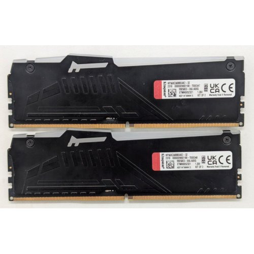 Купить Озу Kingston DDR5 32GB (2x16GB) 6000Mhz FURY Beast RGB (KF560C36BBEAK2-32) (Восстановлено продавцом, 763067) с проверкой совместимости: обзор, характеристики, цена в Киеве, Днепре, Одессе, Харькове, Украине | интернет-магазин TELEMART.UA фото