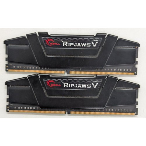 Купить Озу G.Skill DDR4 16GB (2x8GB) 3200Mhz Ripjaws V (F4-3200C14D-16GVK) Black (Восстановлено продавцом, 763120) с проверкой совместимости: обзор, характеристики, цена в Киеве, Днепре, Одессе, Харькове, Украине | интернет-магазин TELEMART.UA фото