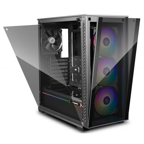 Корпус Deepcool MATREXX 70 ADD-RGB 3F Tempered Glass без БЖ (DP-ATX-MATREXX70-BKG0P-3F) Black (Відновлено продавцем, 763291) купити з перевіркою сумісності: огляд, характеристики, ціна у Києві, Львові, Вінниці, Хмельницькому, Івано-Франківську, Україні | інтернет-магазин TELEMART.UA фото
