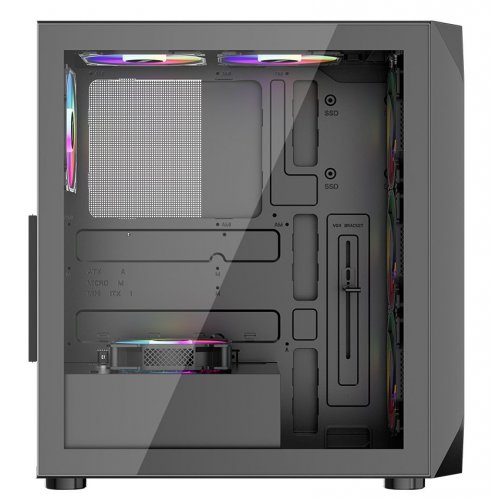 Корпус 1stPlayer AY7-BK-4F1 без БЖ Black (Відновлено продавцем, 763295) купити з перевіркою сумісності: огляд, характеристики, ціна у Києві, Львові, Вінниці, Хмельницькому, Івано-Франківську, Україні | інтернет-магазин TELEMART.UA фото