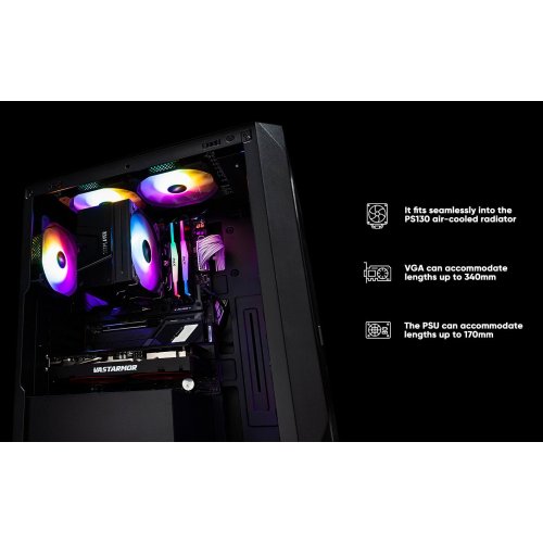 Корпус 1stPlayer AY7-BK-4F1 без БЖ Black (Відновлено продавцем, 763295) купити з перевіркою сумісності: огляд, характеристики, ціна у Києві, Львові, Вінниці, Хмельницькому, Івано-Франківську, Україні | інтернет-магазин TELEMART.UA фото