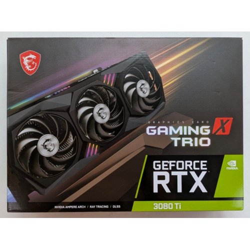 Відеокарта MSI GeForce RTX 3080 Ti GAMING X TRIO 12288MB (RTX 3080 Ti GAMING X TRIO 12G) (Відновлено продавцем, 763380) купити з перевіркою сумісності: огляд, характеристики, ціна у Києві, Львові, Вінниці, Хмельницькому, Івано-Франківську, Україні | інтернет-магазин TELEMART.UA фото