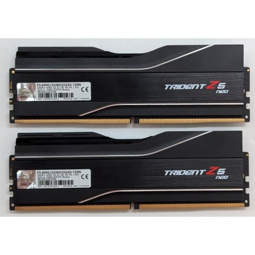 Купить Озу G.Skill DDR5 64GB (2x32GB) 6000Mhz Trident Z5 Neo (F5-6000J3238G32GX2-TZ5N) (Восстановлено продавцом, 763396) с проверкой совместимости: обзор, характеристики, цена в Киеве, Днепре, Одессе, Харькове, Украине | интернет-магазин TELEMART.UA фото