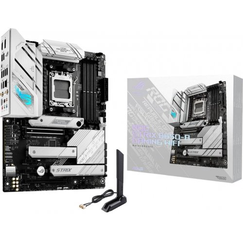 Купить Материнская плата Asus ROG STRIX B650-A GAMING WIFI (sAM5, AMD B650) (Восстановлено продавцом, 763403) с проверкой совместимости: обзор, характеристики, цена в Киеве, Днепре, Одессе, Харькове, Украине | интернет-магазин TELEMART.UA фото