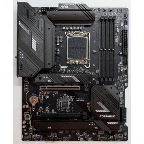 Материнська плата MSI MAG B760 TOMAHAWK WIFI (s1700, Intel B760) (Відновлено продавцем, 763406) купити з перевіркою сумісності: огляд, характеристики, ціна у Києві, Львові, Вінниці, Хмельницькому, Івано-Франківську, Україні | інтернет-магазин TELEMART.UA фото