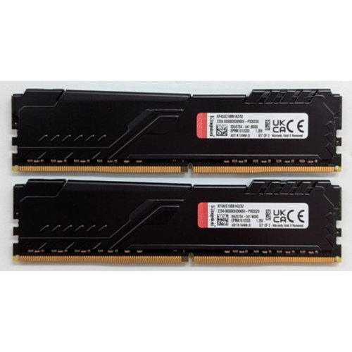 Озп Kingston DDR4 32GB (2x16GB) 3200Mhz FURY Beast Black (KF432C16BB1K2/32) (Відновлено продавцем, 763434) купити з перевіркою сумісності: огляд, характеристики, ціна у Києві, Львові, Вінниці, Хмельницькому, Івано-Франківську, Україні | інтернет-магазин TELEMART.UA фото