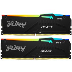 Озп Kingston DDR5 16GB (2x8GB) 5600MHz FURY Beast RGB Black (KF556C40BBAK2-16) (Відновлено продавцем, 763765)