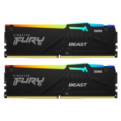 Уценка озу Kingston DDR5 32GB (2x16GB) 6000Mhz FURY Beast RGB Black (KF560C30BBEAK2-32) (Вскрыта  упаковка, 763773)