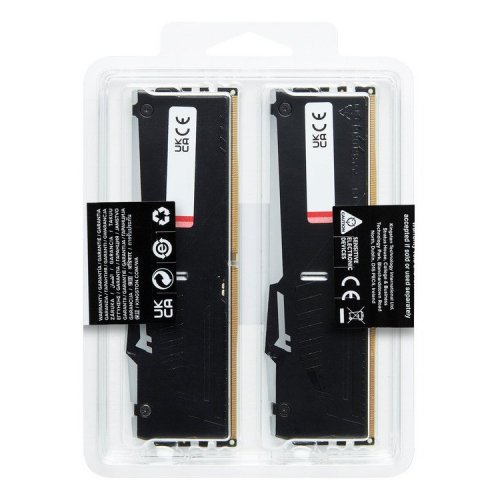 Купить Уценка озу Kingston DDR5 32GB (2x16GB) 6000Mhz FURY Beast RGB Black (KF560C30BBEAK2-32) (Вскрыта  упаковка, 763773) с проверкой совместимости: обзор, характеристики, цена в Киеве, Днепре, Одессе, Харькове, Украине | интернет-магазин TELEMART.UA фото