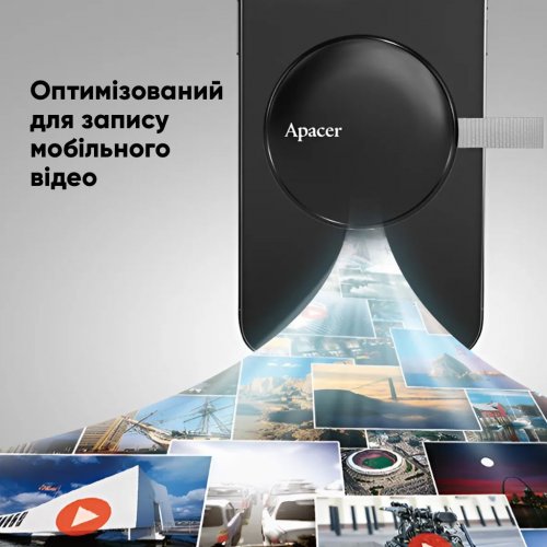 SSD-диск Apacer AS725 1TB USB 3.2 (AP1TBAS725B-1) Black купити з перевіркою сумісності: огляд, характеристики, ціна у Києві, Львові, Вінниці, Хмельницькому, Івано-Франківську, Україні | інтернет-магазин TELEMART.UA фото