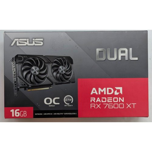 Відеокарта Asus Radeon RX 7600 XT Dual OC 16384MB (DUAL-RX7600XT-O16G) (Відновлено продавцем, 763908) купити з перевіркою сумісності: огляд, характеристики, ціна у Києві, Львові, Вінниці, Хмельницькому, Івано-Франківську, Україні | інтернет-магазин TELEMART.UA фото
