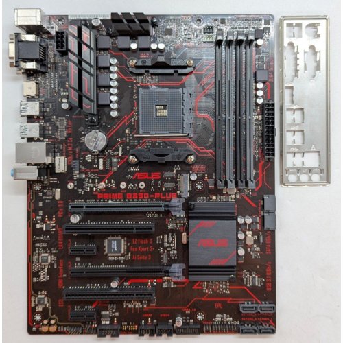 Материнська плата Asus PRIME B350-PLUS (sAM4, AMD B350) (Відновлено продавцем, 763930) купити з перевіркою сумісності: огляд, характеристики, ціна у Києві, Львові, Вінниці, Хмельницькому, Івано-Франківську, Україні | інтернет-магазин TELEMART.UA фото