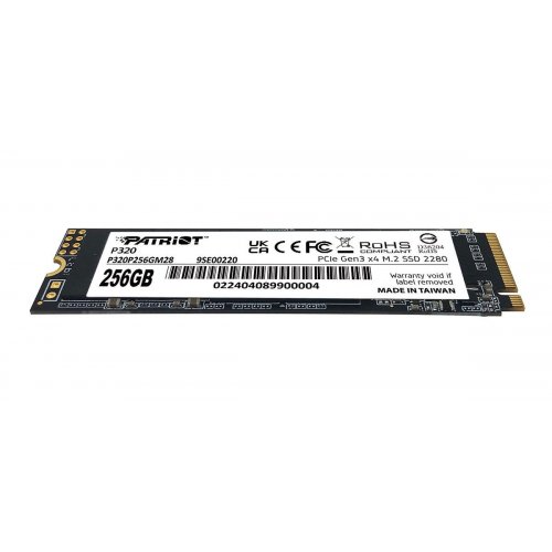 Купить SSD-диск Patriot P320 256GB M.2 (2280 PCI-E) NVMe x4 (P320P256GM28) с проверкой совместимости: обзор, характеристики, цена в Киеве, Днепре, Одессе, Харькове, Украине | интернет-магазин TELEMART.UA фото