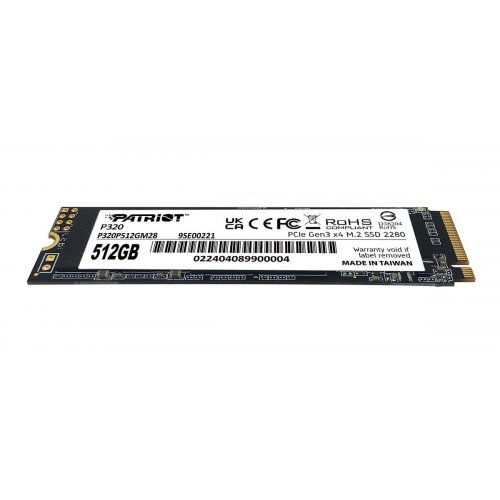 Купить SSD-диск Patriot P320 512GB M.2 (2280 PCI-E) NVMe x4 (P320P512GM28) с проверкой совместимости: обзор, характеристики, цена в Киеве, Днепре, Одессе, Харькове, Украине | интернет-магазин TELEMART.UA фото