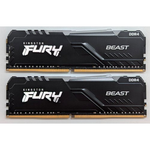 Купить Озу Kingston DDR4 16GB (2x8GB) 3200Mhz FURY Beast RGB Black (KF432C16BBAK2/16) (Восстановлено продавцом, 763968) с проверкой совместимости: обзор, характеристики, цена в Киеве, Днепре, Одессе, Харькове, Украине | интернет-магазин TELEMART.UA фото