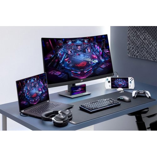 Купить Уценка монитор Asus 31.5" ROG Strix XG32WCS (90LM0AC0-B01970) Black (Повреждена упаковка, 763973) - цена в Харькове, Киеве, Днепре, Одессе
в интернет-магазине Telemart фото