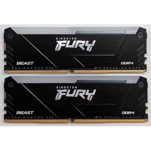 Купить Озу Kingston DDR4 32GB (2x16GB) 3600Mhz FURY Beast RGB Black (KF436C18BB2AK2/32) (Восстановлено продавцом, 763975) с проверкой совместимости: обзор, характеристики, цена в Киеве, Днепре, Одессе, Харькове, Украине | интернет-магазин TELEMART.UA фото