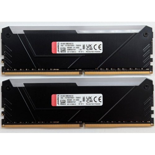 Купить Озу Kingston DDR4 32GB (2x16GB) 3600Mhz FURY Beast RGB Black (KF436C18BB2AK2/32) (Восстановлено продавцом, 763975) с проверкой совместимости: обзор, характеристики, цена в Киеве, Днепре, Одессе, Харькове, Украине | интернет-магазин TELEMART.UA фото