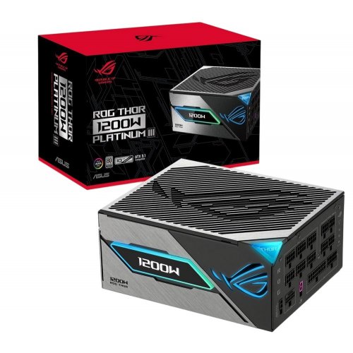 Купить Блок питания Asus ROG Thor 1200W Platinum III (90YE00V2-B0NA00) с проверкой совместимости: обзор, характеристики, цена в Киеве, Днепре, Одессе, Харькове, Украине | интернет-магазин TELEMART.UA фото