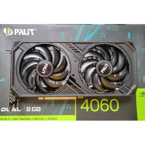 Купить Уценка видеокарта Palit GeForce RTX 4060 Dual 8192MB (NE64060019P1-1070D) (Следы использования, 764030) с проверкой совместимости: обзор, характеристики, цена в Киеве, Днепре, Одессе, Харькове, Украине | интернет-магазин TELEMART.UA фото