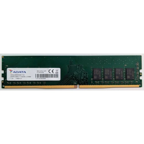 Купить Озу ADATA DDR4 4GB 2400Mhz (AD4U2400W4G17-S) (Восстановлено продавцом, 764071) с проверкой совместимости: обзор, характеристики, цена в Киеве, Днепре, Одессе, Харькове, Украине | интернет-магазин TELEMART.UA фото