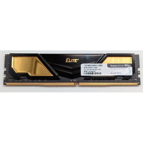 Купить Озу Team DDR4 8GB 2400MHz Elit Plus (TPD48G2400HC16BK) (Восстановлено продавцом, 764073) с проверкой совместимости: обзор, характеристики, цена в Киеве, Днепре, Одессе, Харькове, Украине | интернет-магазин TELEMART.UA фото