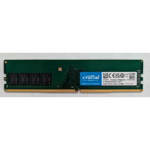 Озп Crucial DDR4 8GB 3200Mhz (CT8G4DFRA32A) (Відновлено продавцем, 764088) купити з перевіркою сумісності: огляд, характеристики, ціна у Києві, Львові, Вінниці, Хмельницькому, Івано-Франківську, Україні | інтернет-магазин TELEMART.UA фото