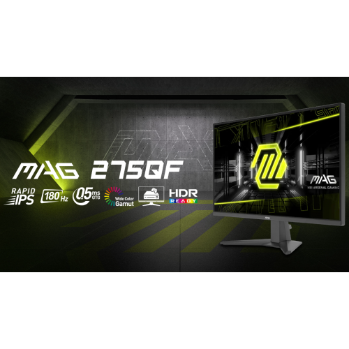 Купити Уцінка монітор MSI 27" MAG 275QF Black (Пошкоджено пакування, 764103) - ціна в Києві, Львові, Вінниці, Хмельницькому, Франківську, Україні | інтернет-магазин TELEMART.UA фото
