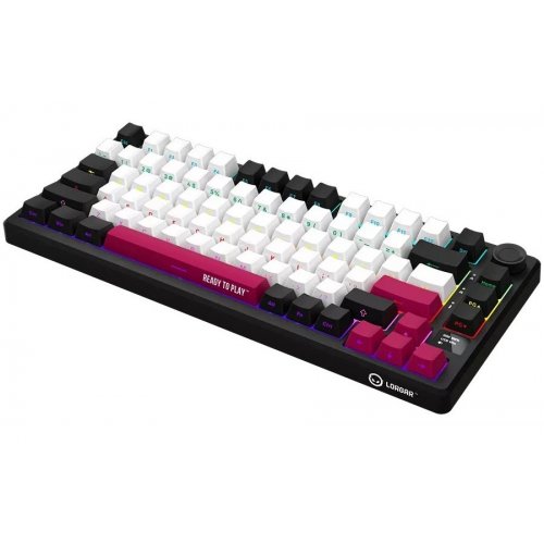 Купить Клавиатура Lorgar KBP7075W Pro RGB Mechanical Linear Toxic Purple Switches Wireless (LRG-KBP7075W-BK-US) Black - цена в Харькове, Киеве, Днепре, Одессе
в интернет-магазине Telemart фото