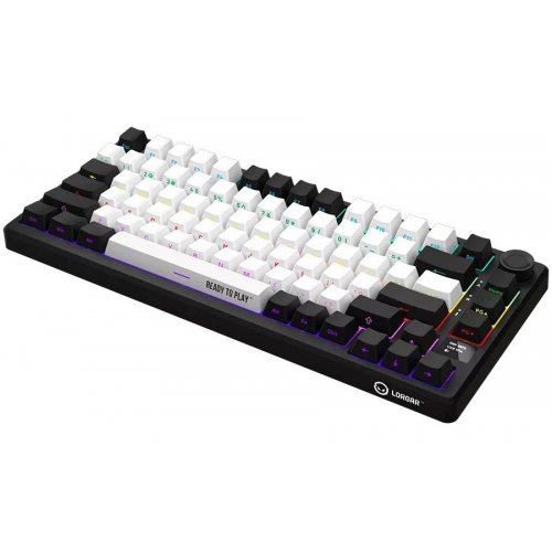 Купить Клавиатура Lorgar KBP7075W Pro RGB Mechanical Linear Toxic Purple Switches Wireless (LRG-KBP7075W-BK-US) Black - цена в Харькове, Киеве, Днепре, Одессе
в интернет-магазине Telemart фото