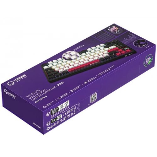 Купить Клавиатура Lorgar KBP7075W Pro RGB Mechanical Linear Toxic Purple Switches Wireless (LRG-KBP7075W-BK-US) Black - цена в Харькове, Киеве, Днепре, Одессе
в интернет-магазине Telemart фото