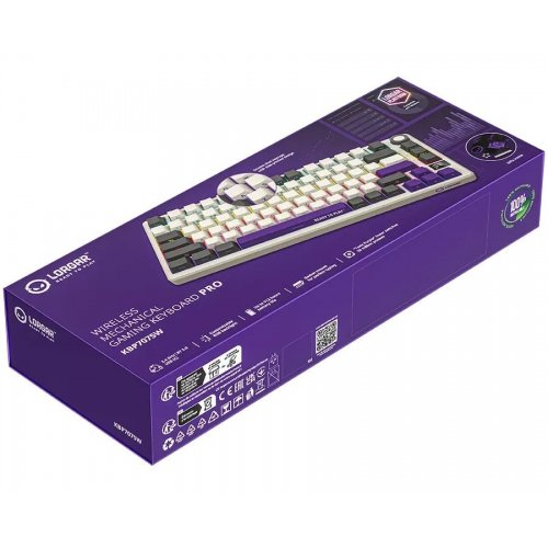 Купить Клавиатура Lorgar KBP7075W Pro RGB Mechanical Linear Toxic Purple Switches Wireless (LRG-KBP7075W-RT-US) Beige - цена в Харькове, Киеве, Днепре, Одессе
в интернет-магазине Telemart фото