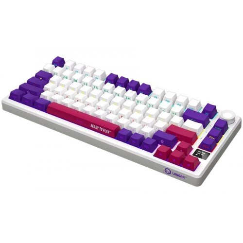 Купить Клавиатура Lorgar KBP7075W Pro RGB Mechanical Linear Toxic Purple Switches Wireless (LRG-KBP7075W-WH-US) White - цена в Харькове, Киеве, Днепре, Одессе
в интернет-магазине Telemart фото